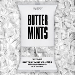 Candy Envy wedding buttermints in a 13 oz bag are ideal wedding favors.
