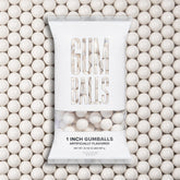 Candy Envy white gumballs in bag show clean, candy-white appeal for events