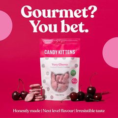 Candy Kittens vegan recipe gummies with no gelatine for plant-based enjoyment.