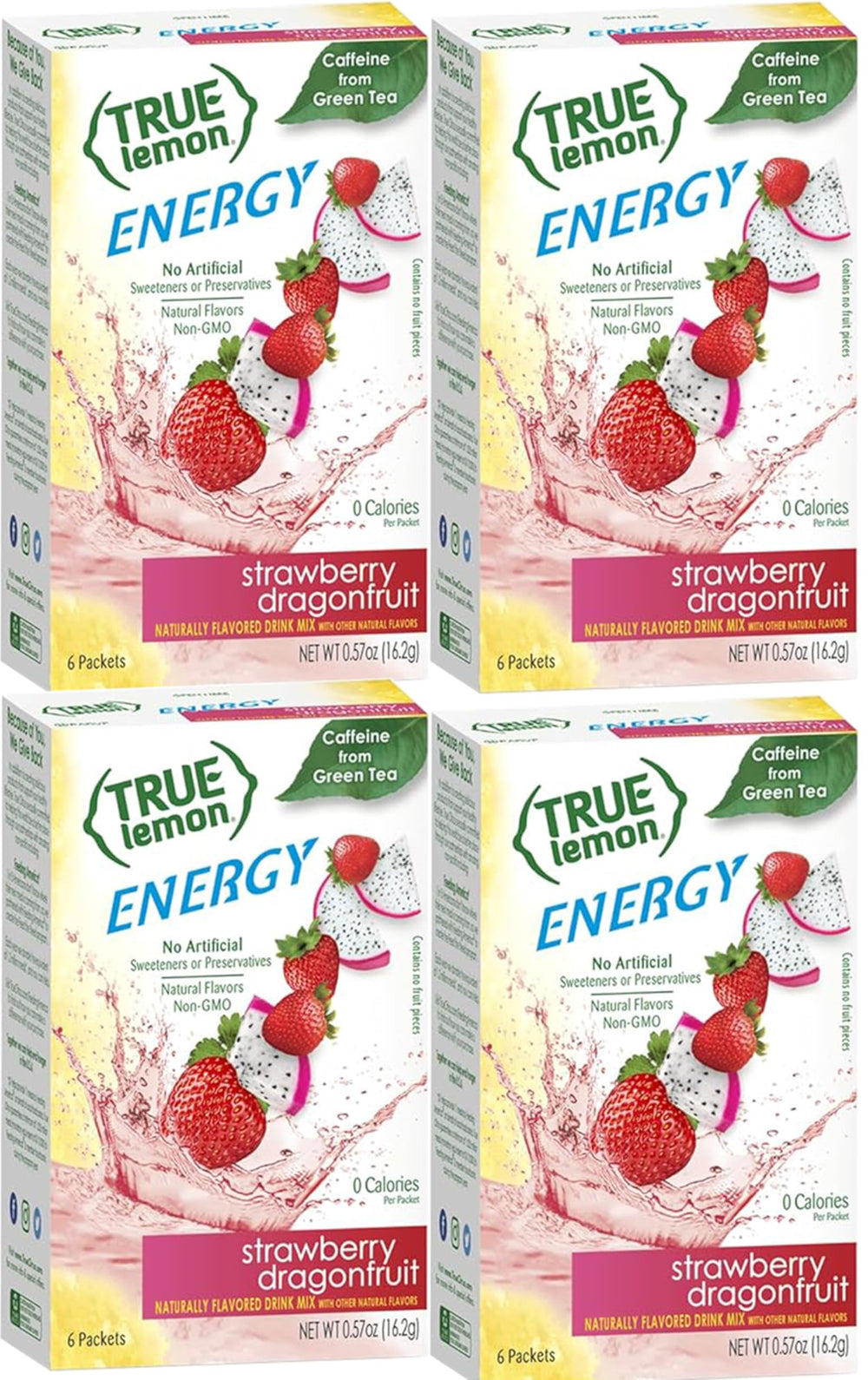 Candy4All TrueLemon Energy Strawberry Dragonfruit bottle with crisp real fruit flavor