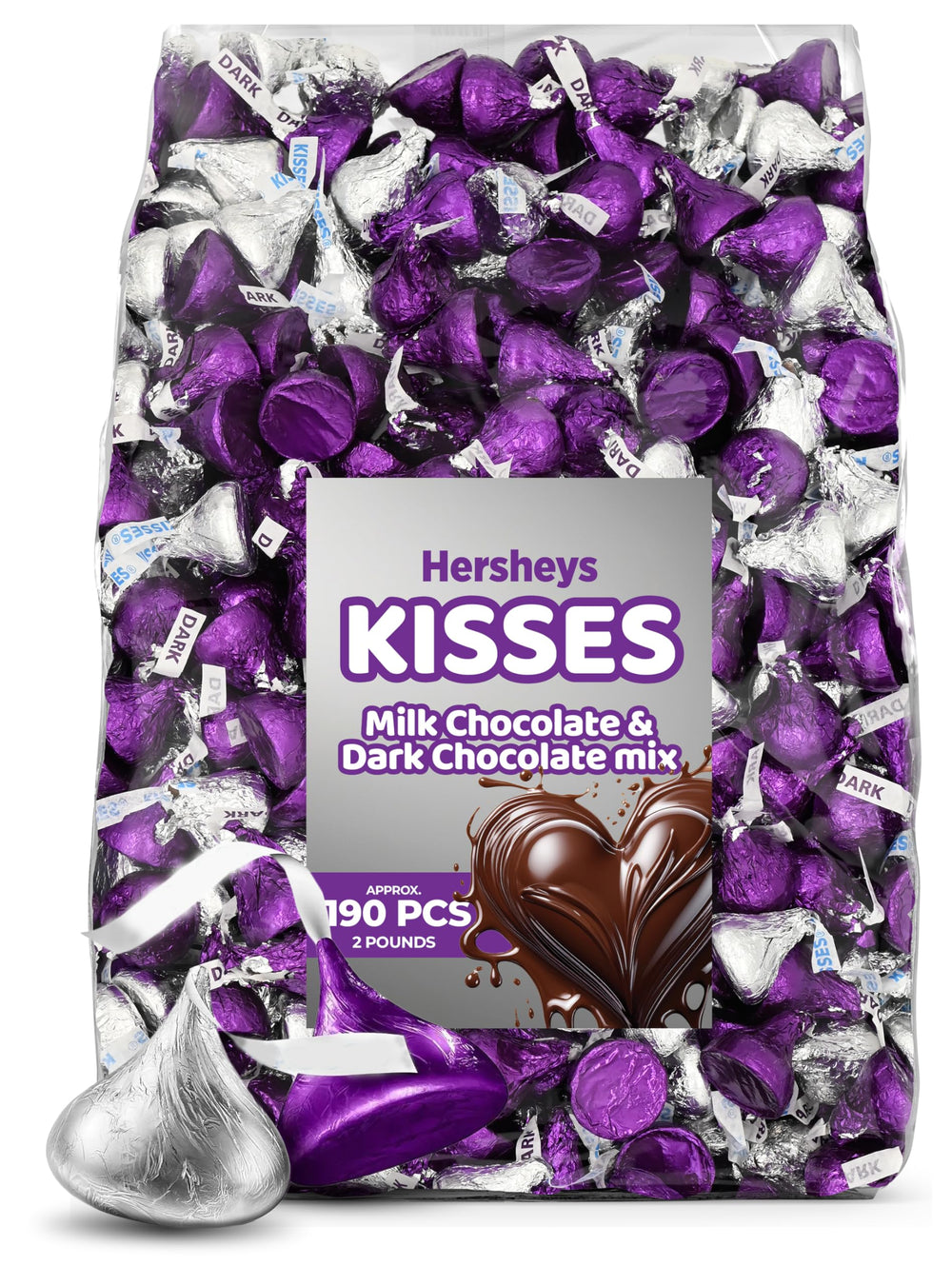 Candylish Chocolate Mix in silver and purple foils, ideal for elegant dessert tables.