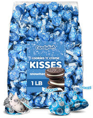 Candylish Cookies-n-Cream Snowman foil candy bag, ideal for gifting and festive baskets.