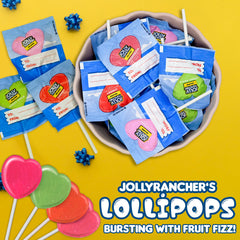 Candylish Jolly Ranchers heart lollipops with assorted fruit flavors for candy buffets