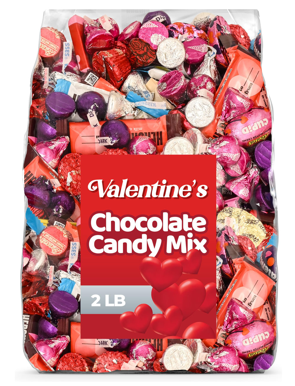 Candylish Valentine's Day chocolate mix 2lb bulk bag ready for gifting or party bowls.