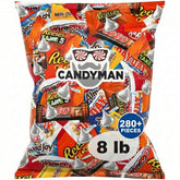 CANDYMAN 8-pound chocolate variety pack shown for quick snacking.
