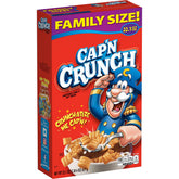 Cap'n Crunch Original box 22.1oz, ready for quick breakfast.