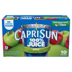 Capri Sun Apple Juice pouch showing real fruit taste for lunch