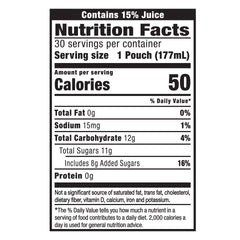 Capri Sun Fruit Punch box front showing 30 pouches for school snacks
