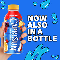 Capri Sun Fruit Punch packaging close-up highlighting natural ingredients.