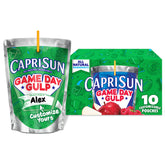 Capri Sun Game Day Gulp pouch with label customization keeps drinks organized at games.