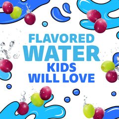 Capri Sun Roarin' Waters grape pouch being poured into a glass