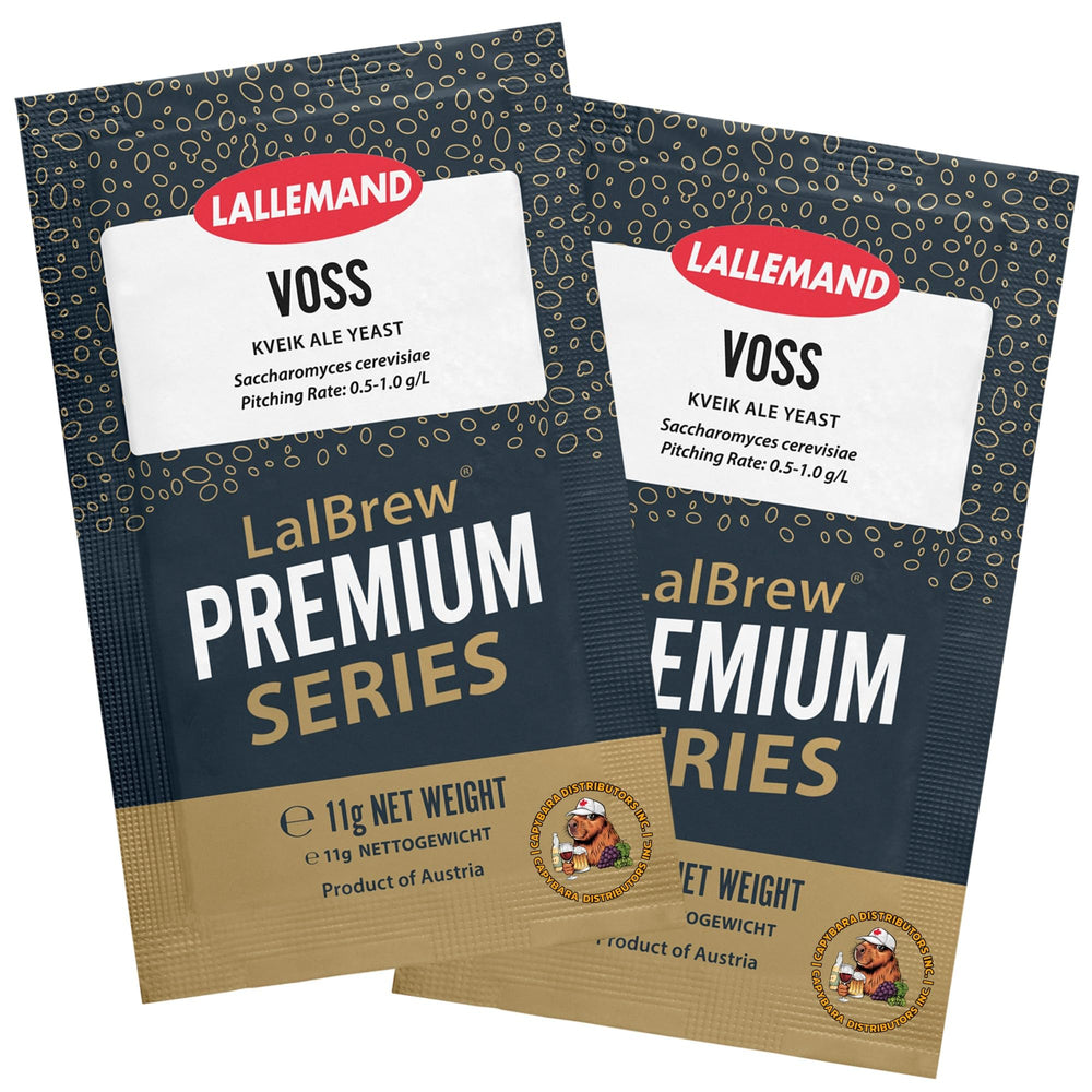 CAPYBARA LalBrew VOSS two-pack sachets for reliable homebrewing.