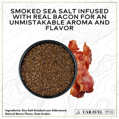 Caravel Gourmet alderwood smoked salt packaging shows premium flavor for kitchens.