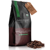 Cardiology Coffee medium roast decaf bag, rich flavor without caffeine for evening enjoyment.