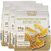 Care Free Kitchen plain rotini pasta three-pack on shelf for easy meal planning.