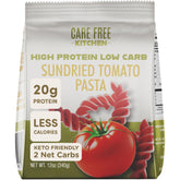 Care Free Kitchen Sundried Tomato Rotini pack on shelf, protein-rich option.