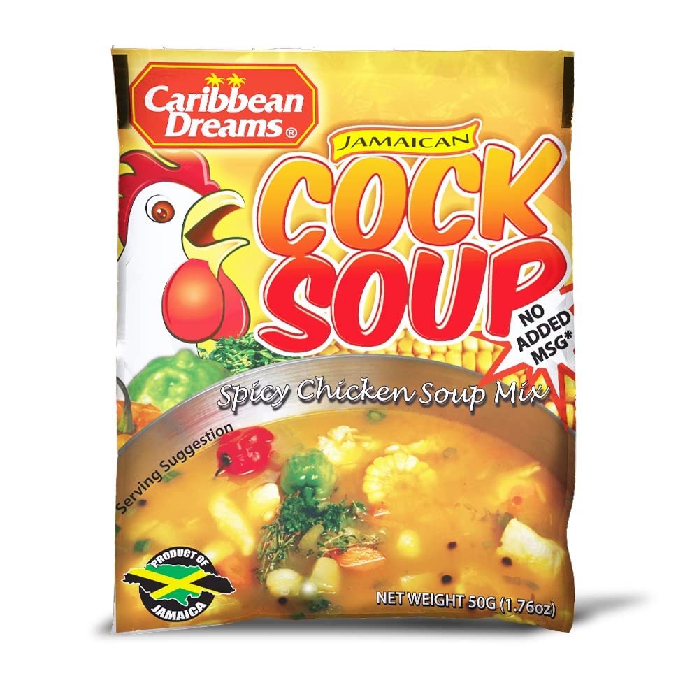 Caribbean Dreams Cock Soup Mix pack of 10 sachets enables quick Caribbean meals