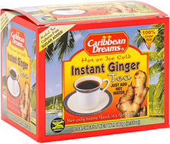 Caribbean Dreams ginger tea bag ready for hot or cold serving.