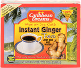 Caribbean Dreams instant ginger tea bag closeup with strong aroma.