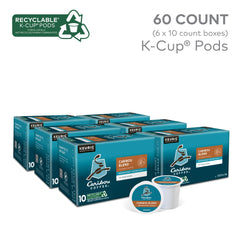 Caribou Coffee Caribou Blend box packaging shows six-pack convenience.