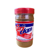 Caridom ground oregano jar enhances sauces and meats with vibrant Dominican flavor.
