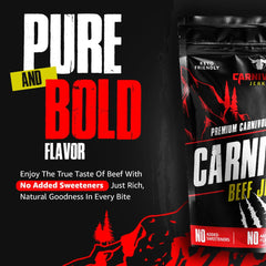 Carnivore Electrolytes sea-salt seasoned jerky ideal for a clean protein boost.