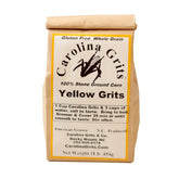 carolina grits traditional stone-ground yellow grits in 1lb package, wholesome whole grain