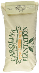 Carolina Plantation Stone Ground White Grits packaging close-up for versatile breakfast base.