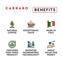 Carraro Gran Crema pods delivering creamy, balanced espresso and aroma