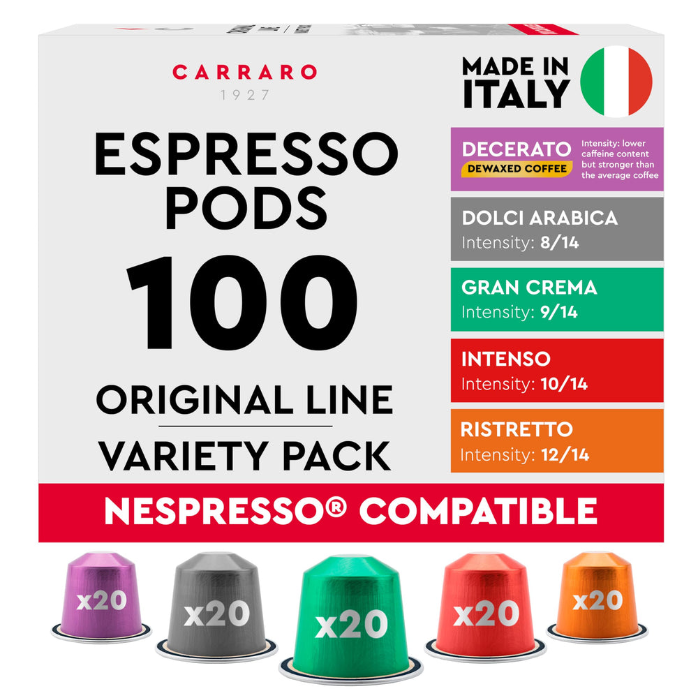 Carraro Variety Pack espresso pods assortment for versatile at-home coffee routine