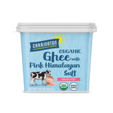 Carrington Farms ghee with Himalayan salt bottle pour for high-heat cooking