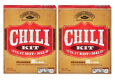 Carroll Shelby Chili Texas Kit two pouches shown for quick weeknight meals.