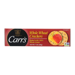 Carr's Whole Wheat Crackers on a serve plate, perfect with dips.