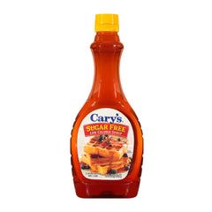 Cary's Sugar Free Syrup bottle pour for low-calorie toppings