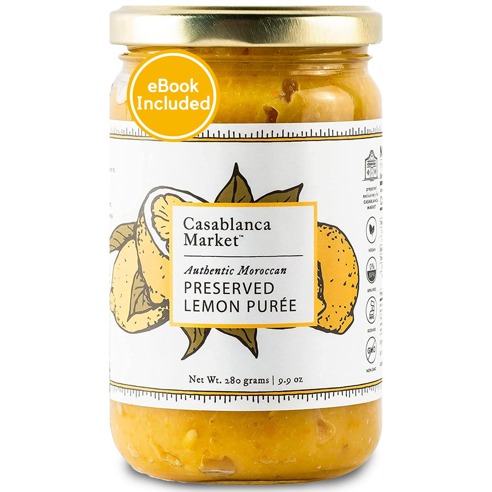 Casablanca Market preserved lemon puree jar for vibrant Moroccan stews
