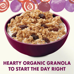 Close-up of Cascadian Farm granola raisins and oats