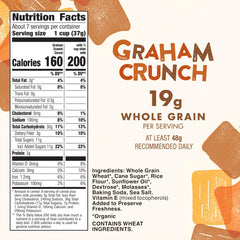 Close-up of Cascadian Farm label showing Non-GMO and USDA Organic seals.