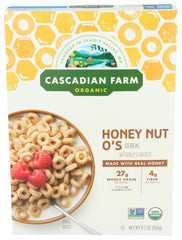 Cascadian Farm Honey Nut O's bowl with whole grains for a hearty breakfast