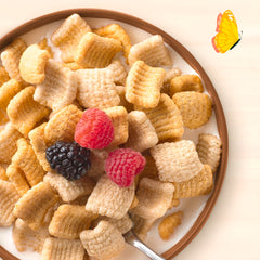 Closeup of Cascadian Farm Honey Vanilla Crunch showing its crisp texture.