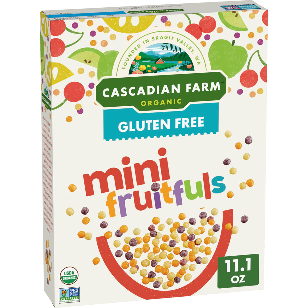 Cascadian Farm Mini Fruitfuls box front with organic labeling