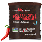 Castle Kitchen spicy hot chocolate bag highlighting bold chili flavor for cozy nights