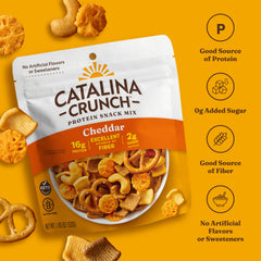 Catalina Crunch cashews with cheddar flavor for satisfying bites