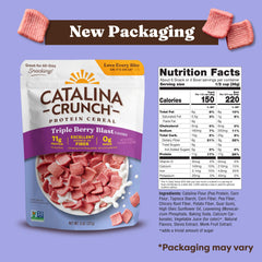 Catalina Crunch Triple Berry Blast bowl, protein-packed start to the day