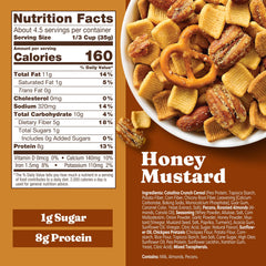 Catalina Crunch snack mix with chickpea pretzels close-up, showcasing protein-rich texture