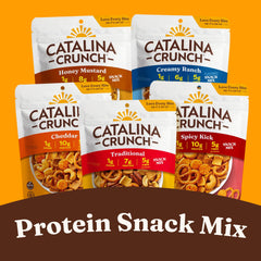 Catalina Crunch traditional cheese crisps highlight savory crunch in every bite.