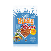 Catit Nibbly Wraps chicken and anchovy treat inside a resealable bag