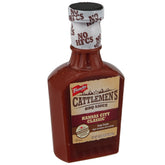 Cattlemen's Kansas City Classic BBQ Sauce bottle front showing smoky, versatile flavor for grilled favorites.
