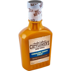 Cattlemen's Carolina Tangy Gold bottle front showing bold label for versatile BBQ