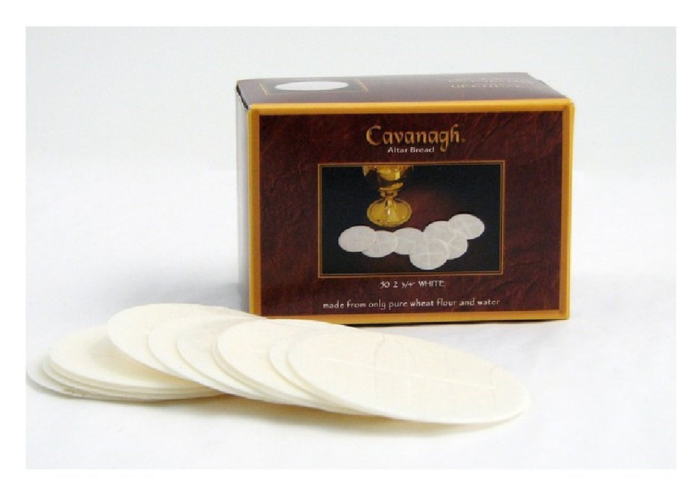 Cavanagh Priest Altar Bread cross design white wafer for liturgical use in Mass