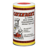Cavender's Greek Seasoning bottle front view, versatile flavor enhancer